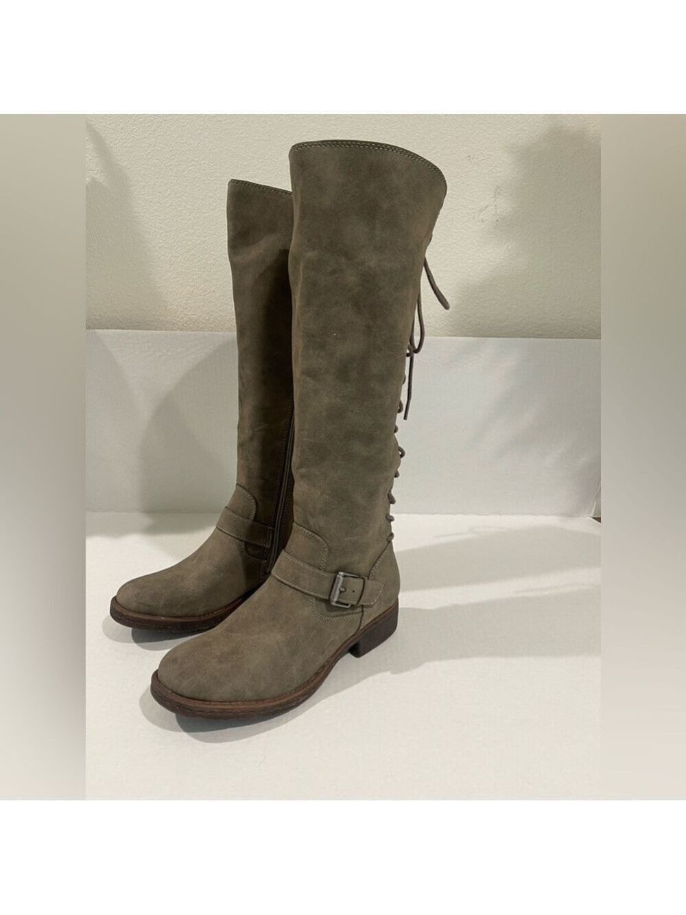 Women’s EuroSoft Taupe Selden Faux Leather Knee High Western Boot Size 6 US! - Picture 4 of 9